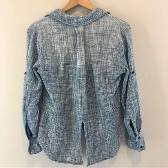 Anthropologie Split-Black Buttondown - Picture 2 of 7